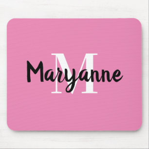 Süßer und trendiger minimalistischer monogrammiert mousepad