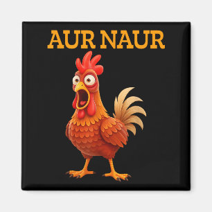 Süßer und verrückter Hühner-Meme-Cartoon Magnet