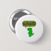 Süßer und wütender Spielzeugdinosaurier Button (Vorne & Hinten)