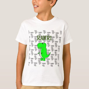 Süßer und wütender T-Rex mit Schwarz-Weiß-Muster T-Shirt