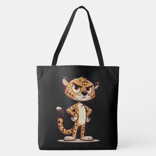 süßer, unzufriedener Gepard Tasche (Vorderseite)