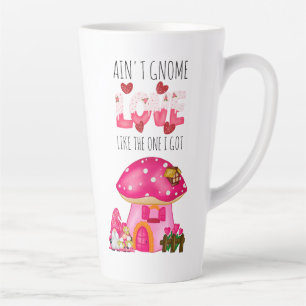 Süßer Valentins-Gnom Liebe Rosa Wasserfarbe Milchtasse