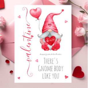 Süßer Valentins-Gnom mit Körper wie du Karte