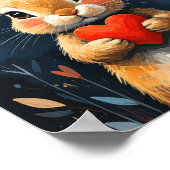 Süßer Valentins-Hase Moderne Kunst Poster (Ecke)