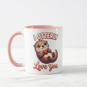 Süßer Valentins-Otter – Ich liebe dich Otter-mäßig Tasse