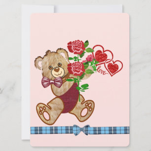 Süßer Valentinsbär Feiertagskarte