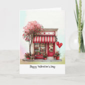 Süßer Valentinsladen Karte (Vorderseite)