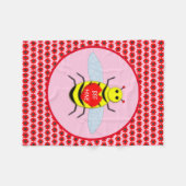 Süßer Valentinstag Biene Fleecedecke (Vorderseite (Horizontal))