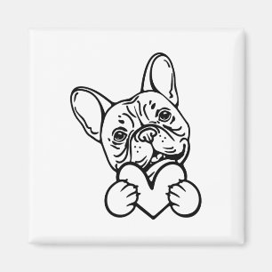 Süßer Valentinstag Frenchie Französische Bulldogge Magnet