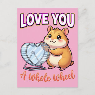 Süßer Valentinstag-Hamster – Liebe dich ein ganzes Postkarte