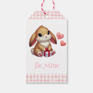 Süßer Valentinstag-Hasenkaninchen  Geschenkanhänger