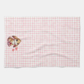 Süßer Valentinstag-Hasenkaninchen Geschirrtuch (Horizontal)
