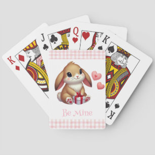 Süßer Valentinstag-Hasenkaninchen  Spielkarten