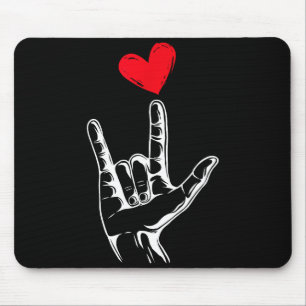Süßer Valentinstag_ Ich liebe dich Handzeichenspra Mousepad