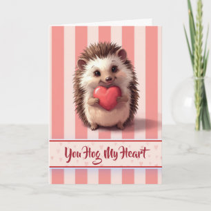 Süßer Valentinstag-Igel Du schnappst dir mein Herz Karte