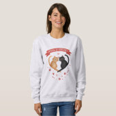 Süßer Valentinstag-Katzenpullover Sweatshirt (Vorne ganz)