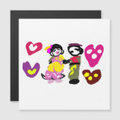 Süßer Valentinstag Magnetkarte (Vorne/Hinten)