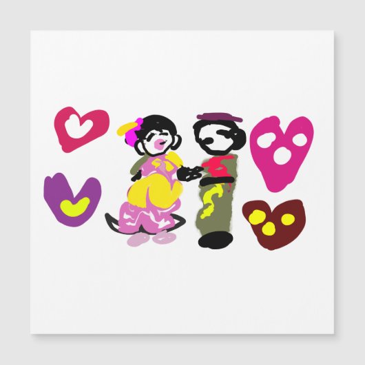 Süßer Valentinstag Magnetkarte (Vorderseite)