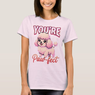 Süßer Valentinstag-Pudel – Du bist pfoten-perfekt T-Shirt