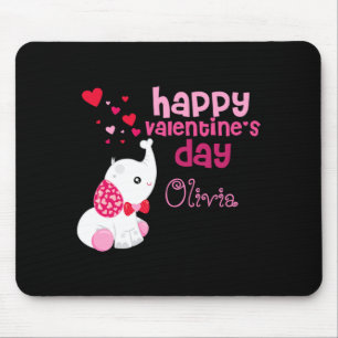 Süßer Valentinstag Rosa Elefant Benutzerdefinierte Mousepad