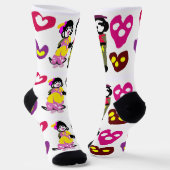 Süßer Valentinstag Socken (Gewinkelt)