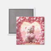 Süßer Valentinstag-Teddybär-Magnet  Magnet (Vorderseite/Rückseite)