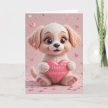 Süßer Valentinstag-Welpe Liebenswerter Hundeliebe