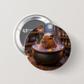 Süßer Vampir-Kessel-Bad-Capybara-Button-Pin Button (Vorne & Hinten)