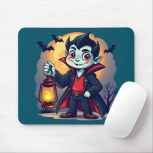 Süßer Vampir mit Laterne Kawaii Halloween Mousepad