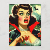 Süßer Vampir Pin-up Postkarte (Vorderseite)