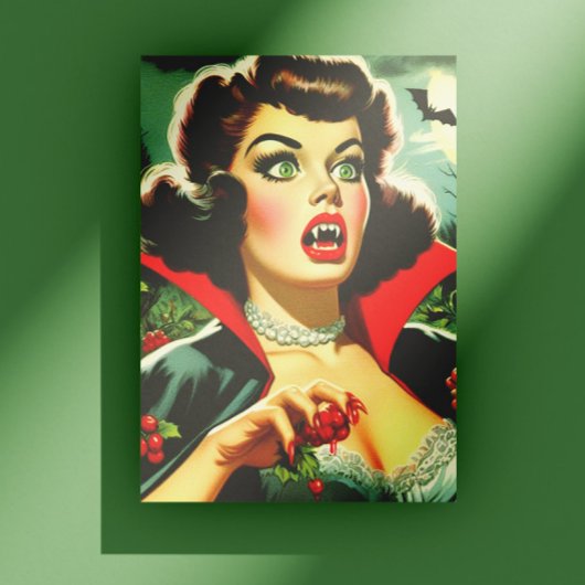 Süßer Vampir Pin-up Postkarte