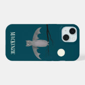 Süßer Vampirfledermaus-Personalisiert iPhone 15 Hülle (Rückseite (Horizontal))