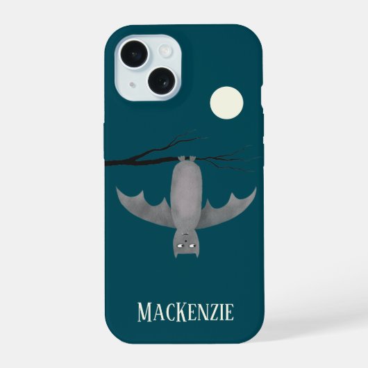 Süßer Vampirfledermaus-Personalisiert iPhone 15 Hülle (Rückseite)