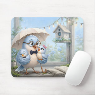 Süßer Vater Vogel & Baby-Mauspad Mousepad