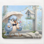Süßer Vater Vogel & Baby-Mauspad Mousepad (Vorne)