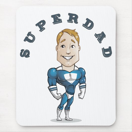 Süßer Vector Super Papa Mousepad (Vorne)