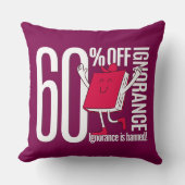 Süßer verspielter roter Buchcharakter Kissen (Vorderseite)