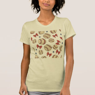 Süßer Vintage-Baseball-Bogen T-Shirt