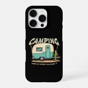 Süßer Vintage-Camper und Camping-Zitat iPhone 16 Pro Hülle