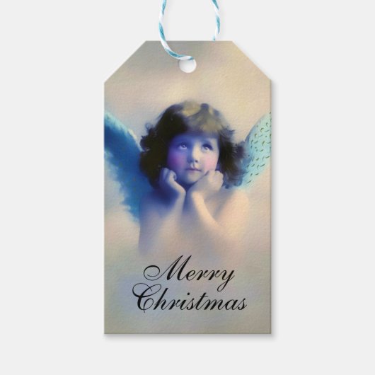 Süßer vintage Engel Geschenkanhänger (Vorderseite)