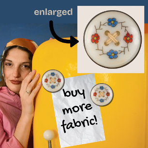 Süßer Vintage-Nähknopfmagnet Magnet