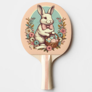 Süßer, vintage Osterhase/Ei/Korb Tischtennis Schläger