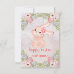 süßer vintage Osterhase - Frohe Ostern  Mitteilungskarte