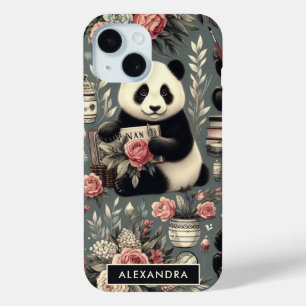 Süßer Vintage-Panda-Blumen- Case-Mate iPhone Hülle