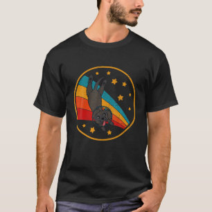 Süßer Vintage-Plott-Hound Retro-Hund im Weltraum T-Shirt