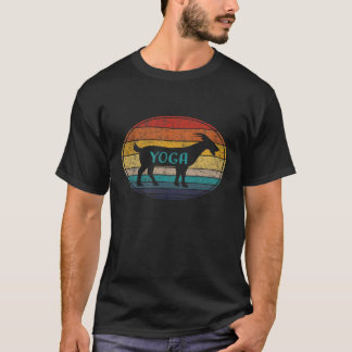 Süßer vintage-retro-Sonnenuntergang-Liebe-Ziegen-Y T-Shirt