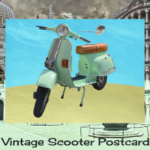 Süßer Vintage-Scooter-Spaß