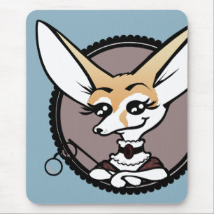 SÜSSER VINTAGE-STIL-CARTOON-FENNEK-FUCHS-MAUSPAD MOUSEPAD