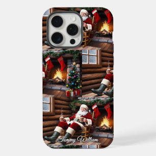 Süßer vintage-traditioneller eleganter froher Weih iPhone 15 Pro Max Hülle