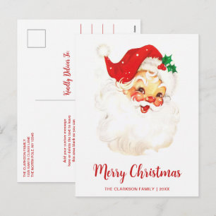 Süßer Vintage-Weihnachtsmann Weihnachten